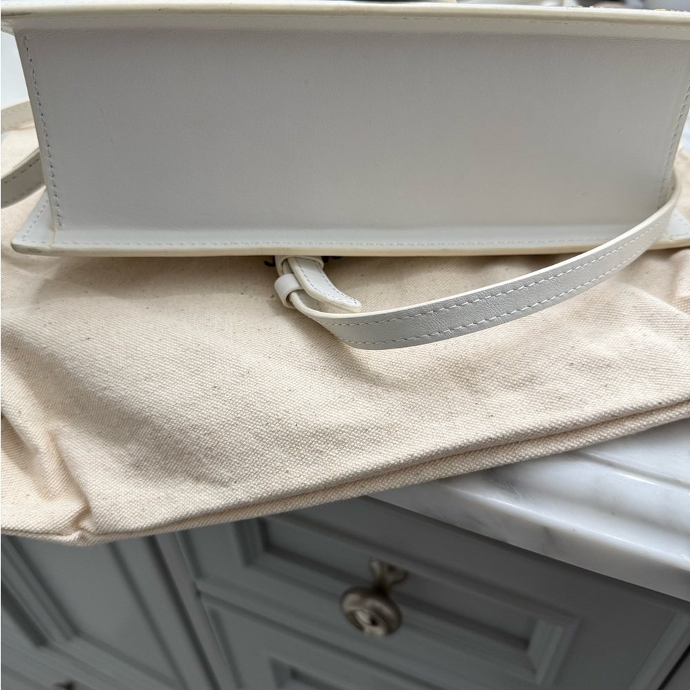Jacquemus Ivory Leather Bag 

Approx. 5.5"H x 9.1"W x 2.8"D - Picture 3 of 5